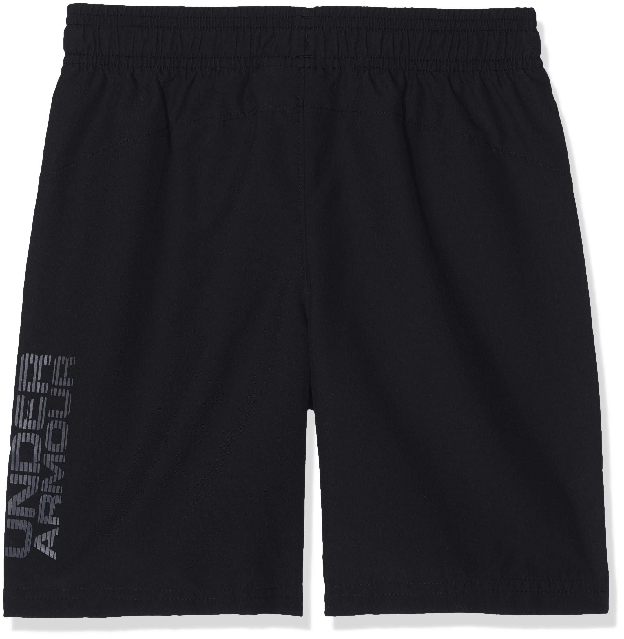 Under Armour Boys' Woven Graphic Athletic Shorts - Youth X-Small Black - Comfortable Workout & Basketball Shorts for Kids