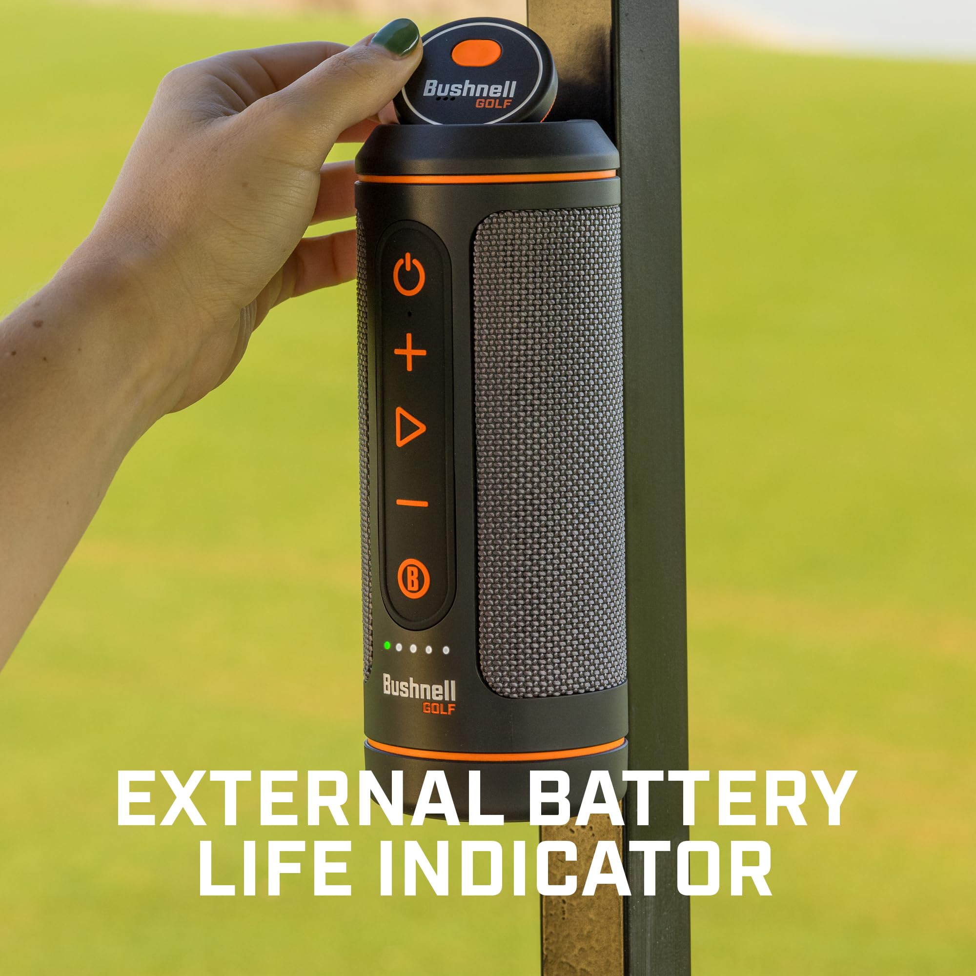 Bushnell Golf Wingman 2 Bluetooth Speaker with Audible GPS Distance Measurements - Perfect for Golf Courses, Driving Ranges & Outdoor Sports