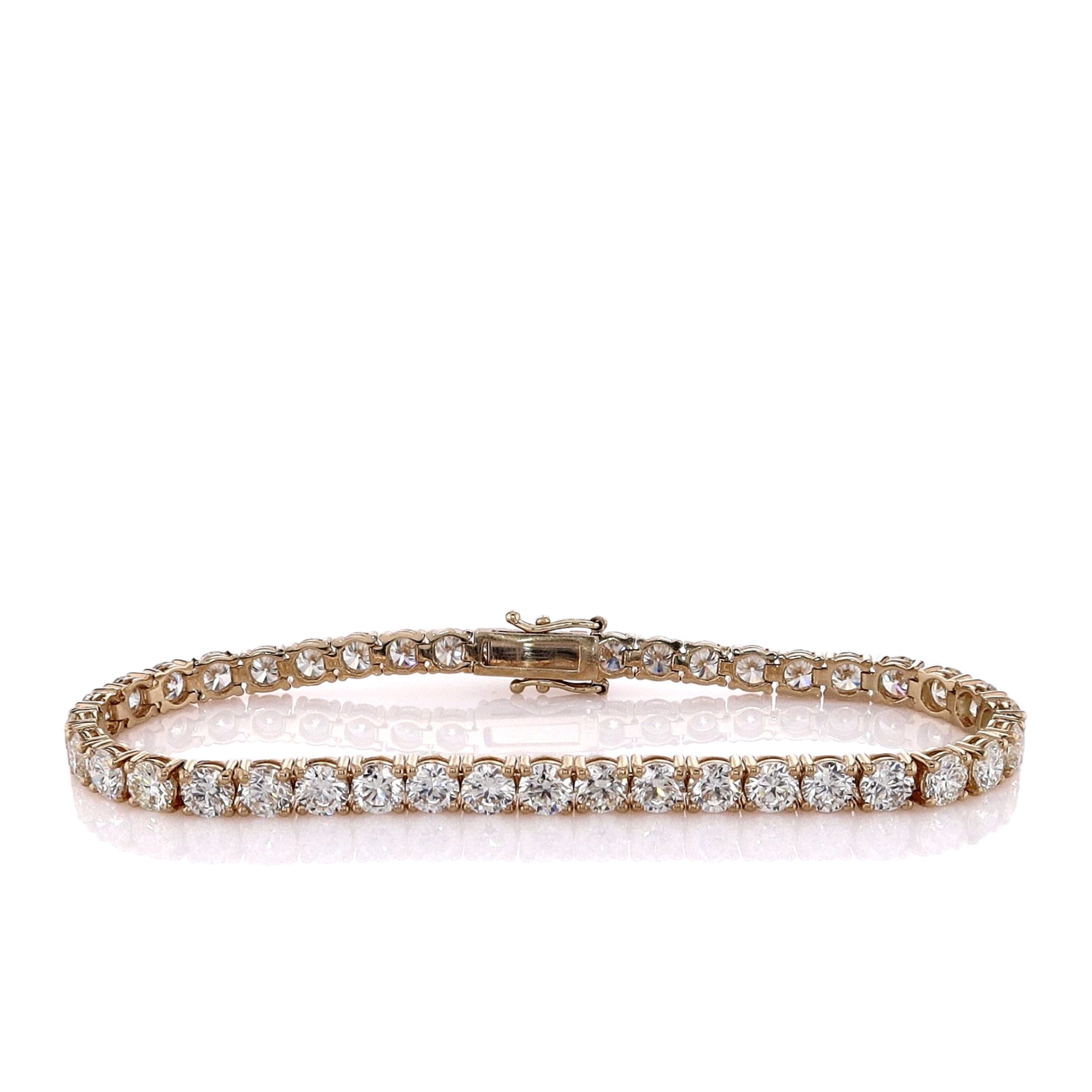 14K Yellow Gold 10.73 Carat Diamond Tennis Bracelet for Women - Elegant Jewelry Gift for Anniversary, Wedding & Special Occasions