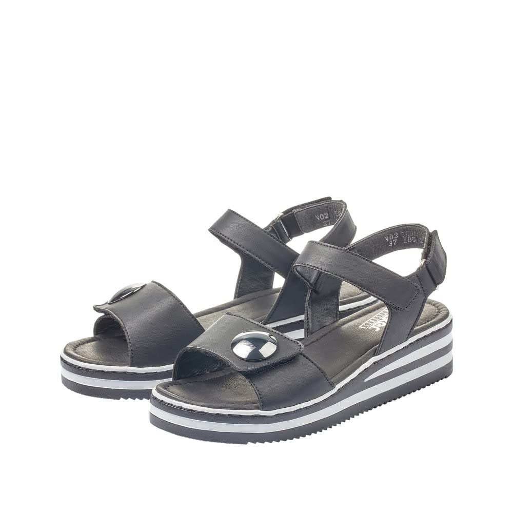 Rieker Women's Comfortable Closed-Toe Sandals | Slip-Resistant & Lightweight for Walking, Travel & Casual Wear