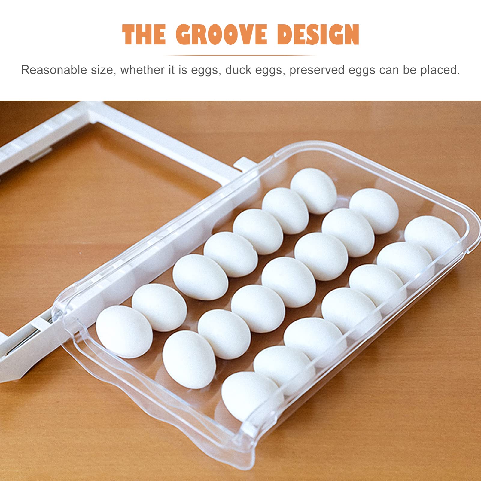 1 Set Clear Household Egg Holder - Practical Egg Storage Container for Freezer, Crisper Drawer & Countertop - Keeps Eggs Fresh & Organized for Kitchen, Fridge & Pantry Use