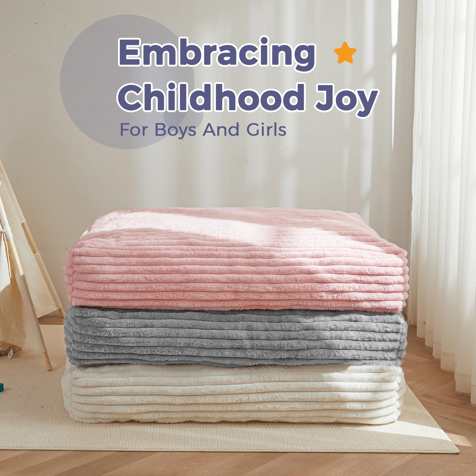MAXYOYO Kids Bean Bag Chair Bed - Convertible Children's Floor Mattress & Lounge Chair, Pink - Perfect for Playroom, Bedroom & Reading Nook