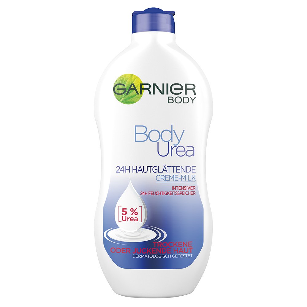 Garnier C26133 Urea Smoothing Body Cream Milk - Deep Moisturizing & Exfoliating for Dry, Rough Skin - Perfect for Daily Hydration & Softening Elbows, Knees & Feet