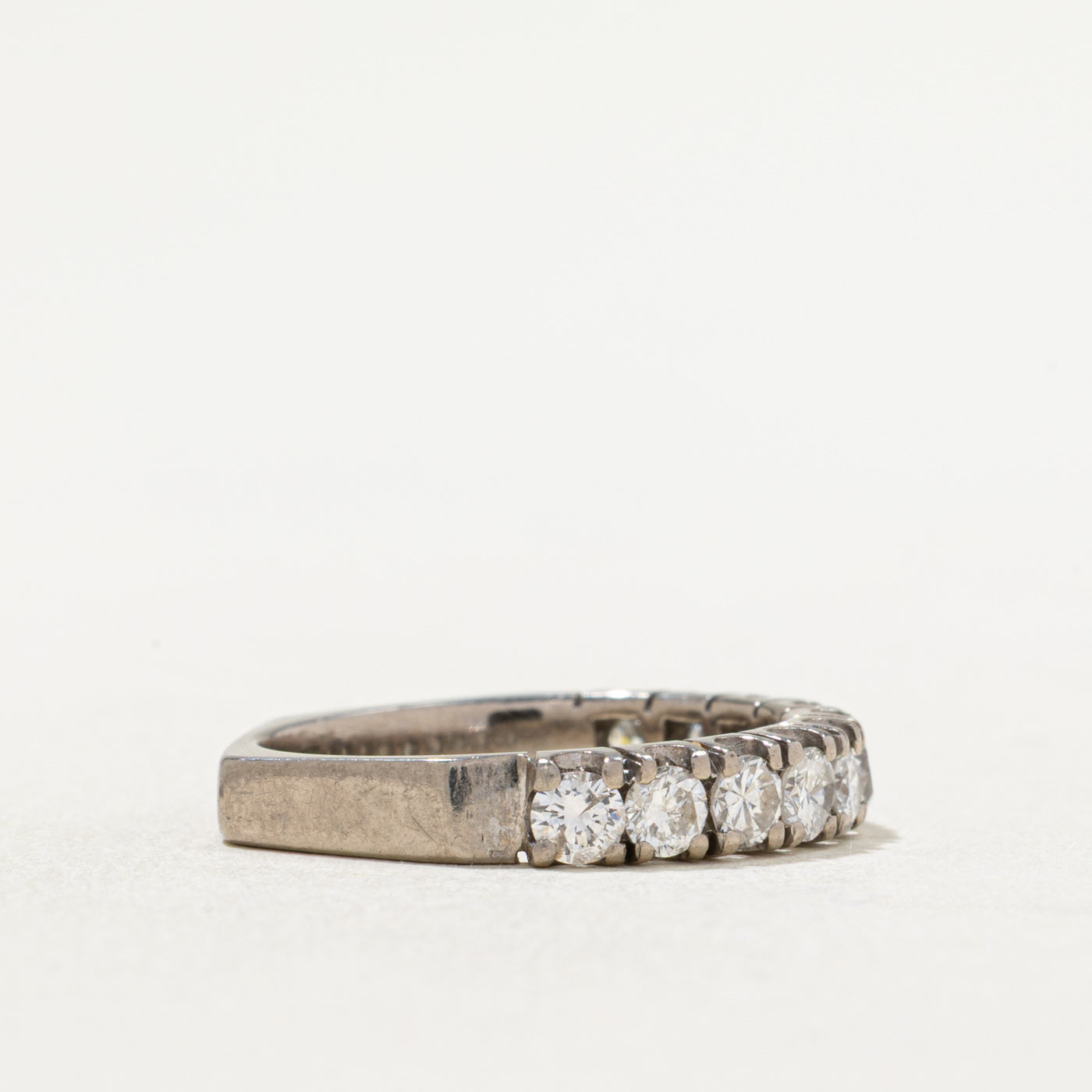 0.83ctw Semi Eternity Diamond Wedding Band Ring - Size 5.75 | Elegant & Timeless Jewelry for Brides, Anniversaries & Special Occasions