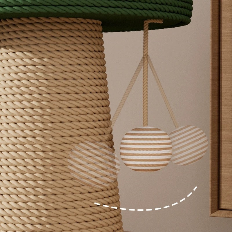 Premium Cat Scratching Post with Double Mushroom Design - Durable Sisal Fiber for Healthy Claw Care | Perfect for Indoor Cats & Small Spaces | My Rainbow Pets