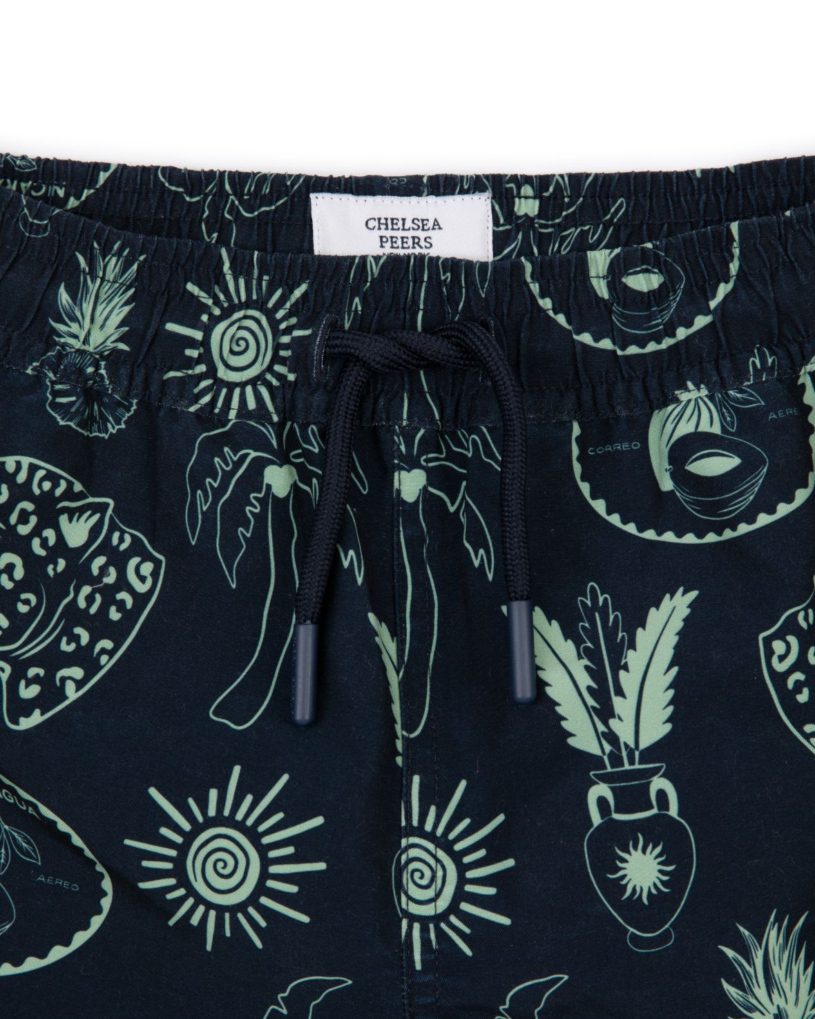 Kids Tropical Holiday Print Swim Shorts - Quick Dry, UPF 50+ Sun Protection for Boys & Girls - Perfect for Beach, Pool, and Summer Vacations