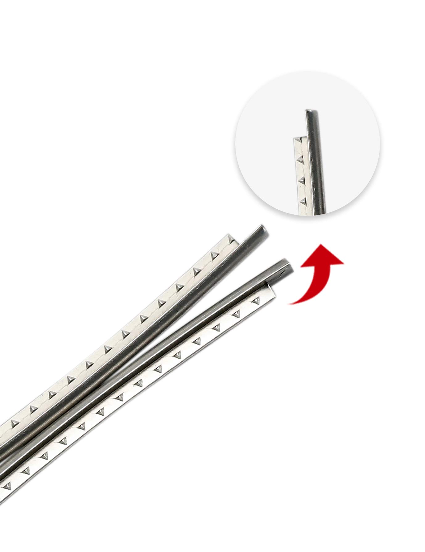 Holmer 2.7mm Stainless Steel Guitar Fret Wires - 22 Frets Replacement for Fender Electric & Bass Guitars - Durable Chrome Fingerboard Upgrade for Smooth Playability | Perfect for Guitar Maintenance, DIY Repairs & Professional Setup