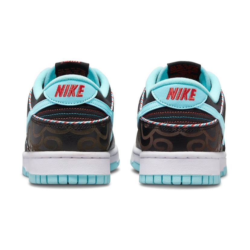 Nike Dunk Low Retro Men's Shoes - Black, Teal Blue, Vast Grey & White Colorway | Basketball Sneakers for Casual Wear & Street Style Fashion