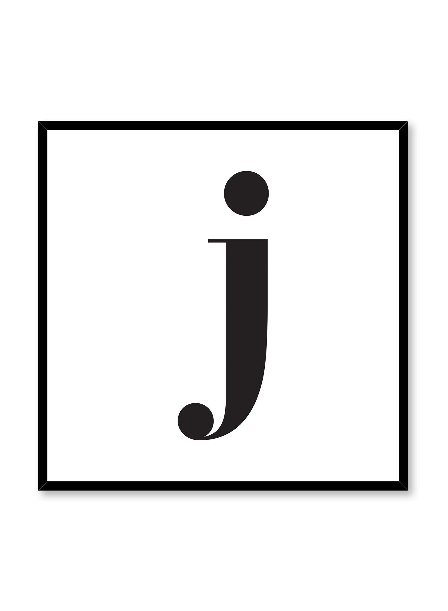 Lowercase Letter J Poster - Educational Alphabet Learning Decor for Kids' Rooms & Classrooms | Perfect for Preschool & Kindergarten Teachers