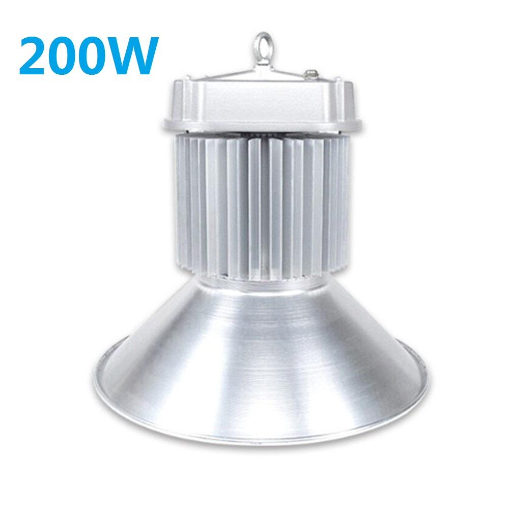 200W High Power COB IP65 Waterproof LED High Bay Light with Aluminum Reflector - Industrial Warehouse, Workshop, Gym, and Sports Facility Lighting Solution