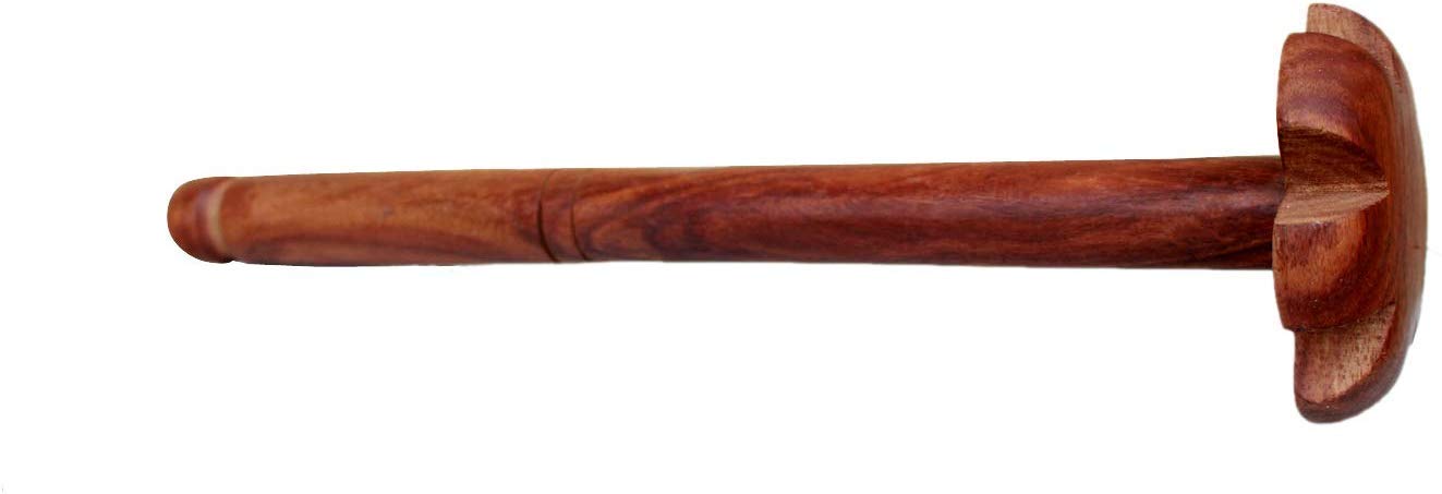 12 Inch Wooden Mathani Curd Beater - Traditional Indian Lassi Maker & Madhani Whisk for Homemade Yogurt, Smoothies & Desserts - Perfect for Kitchen & Indian Cooking