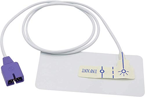 24-Pack Compatible Nellcor MAX-I Disposable SpO2 Sensor - 9-Pin Infant Adhesive Foam Sensor with 3.3ft Cable - Ideal for Neonatal & Pediatric Oxygen Monitoring in Hospitals & Clinics