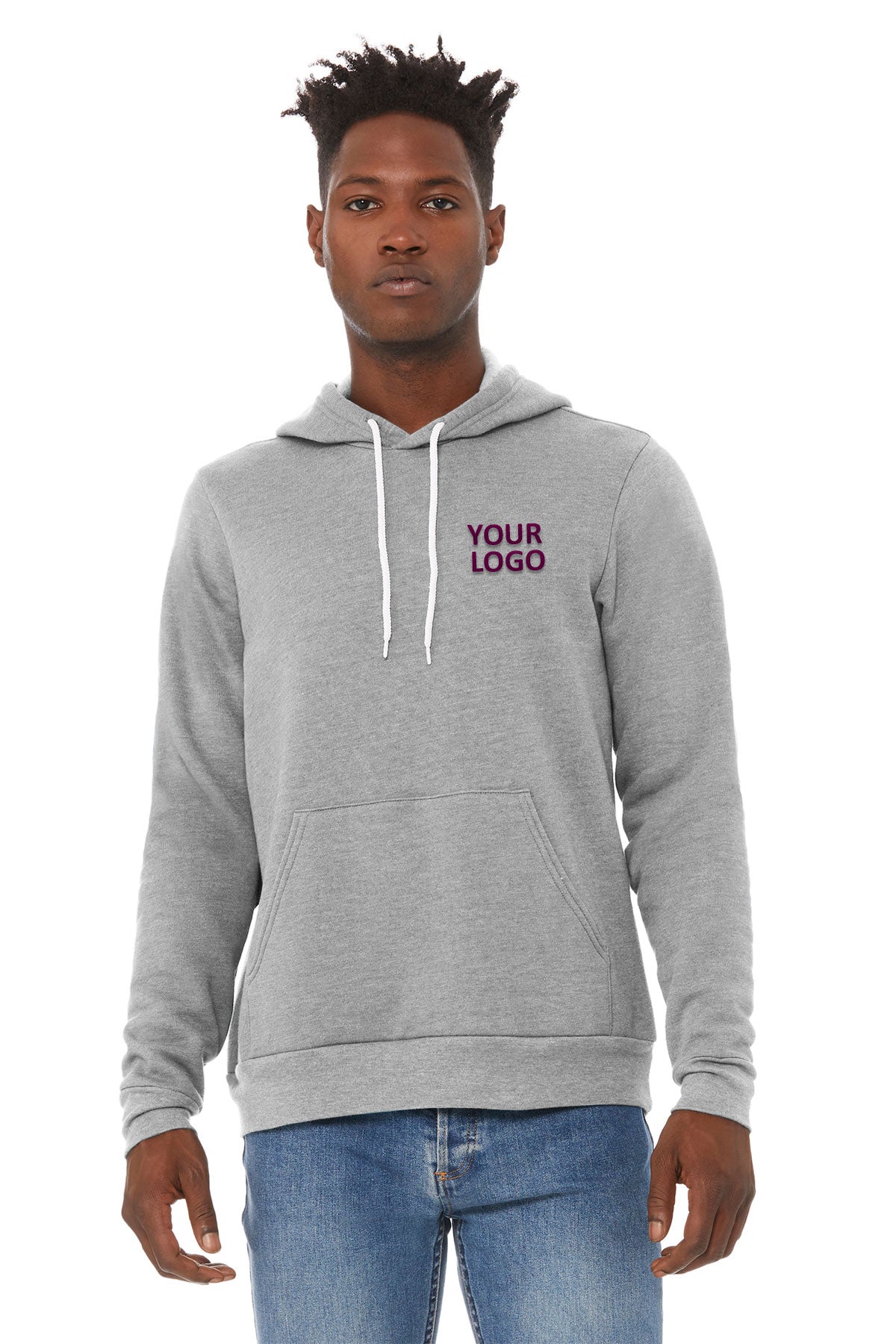 Bella Canvas Unisex Sponge Fleece Hoodie - Soft Athletic Heather Pullover for Men & Women | Perfect for Gym, Running & Casual Wear