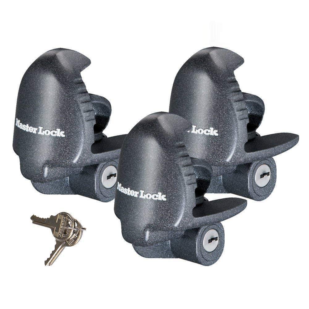 Master Lock 379ATPY Universal Trailer Hitch Lock (3 Pack) - Heavy Duty Anti-Theft Protection for Trucks, Trailers & RVs - Secure Parking & Storage Safety Solution