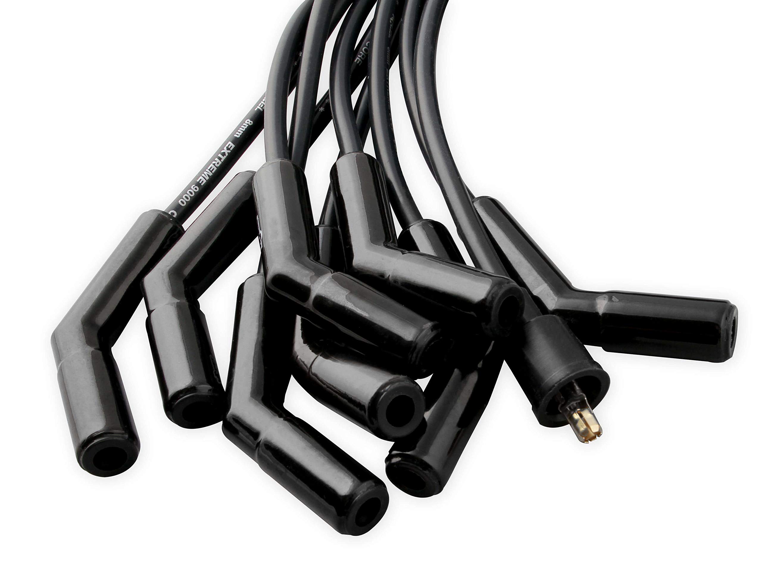 ACCEL 9002CK Extreme 9000 Universal Spark Plug Wire Set - 135 Degree Black Ceramic Boots for High Performance Engines | Perfect for Racing, Off-Road & Classic Car Upgrades