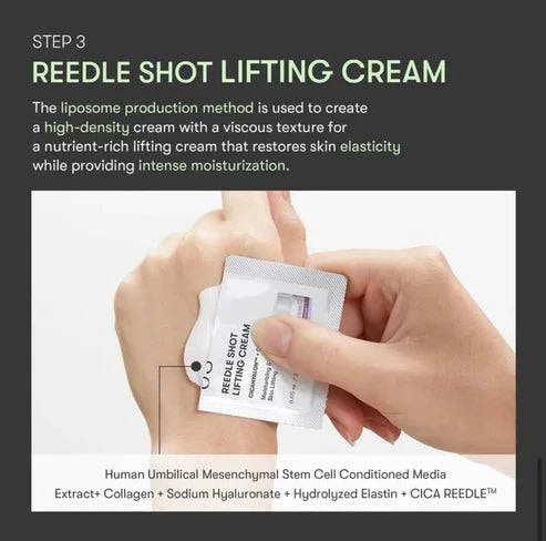 VT Reedle Shot All-in-One 3-Step Facial Mask Set (1.5g + 1.5g + 25g) - Hydrating & Brightening Treatment for Glowing Skin at Home or Spa