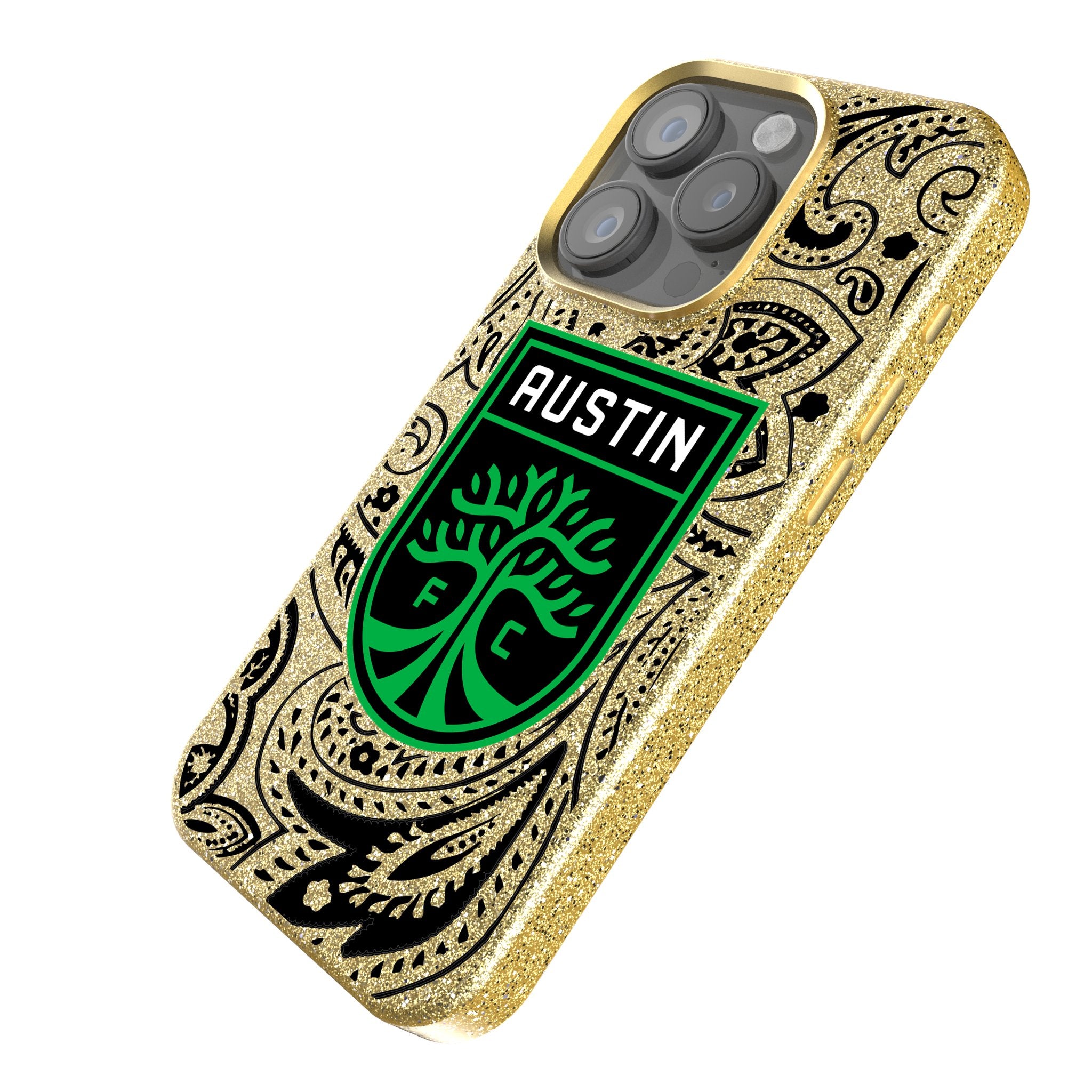 Austin FC Paisley Bling Phone Case - Stylish Protective Cover for iPhone & Samsung | Perfect for Soccer Fans & Match Days