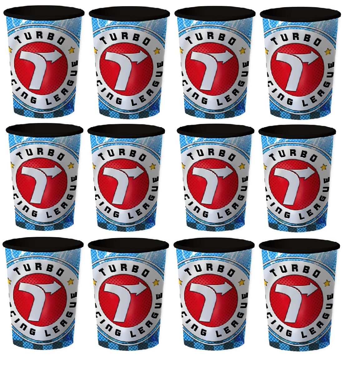 Turbo the Movie Birthday Party Supplies Bundle - 12 Reusable Plastic Cups for Kids' Themed Parties & Movie Nights