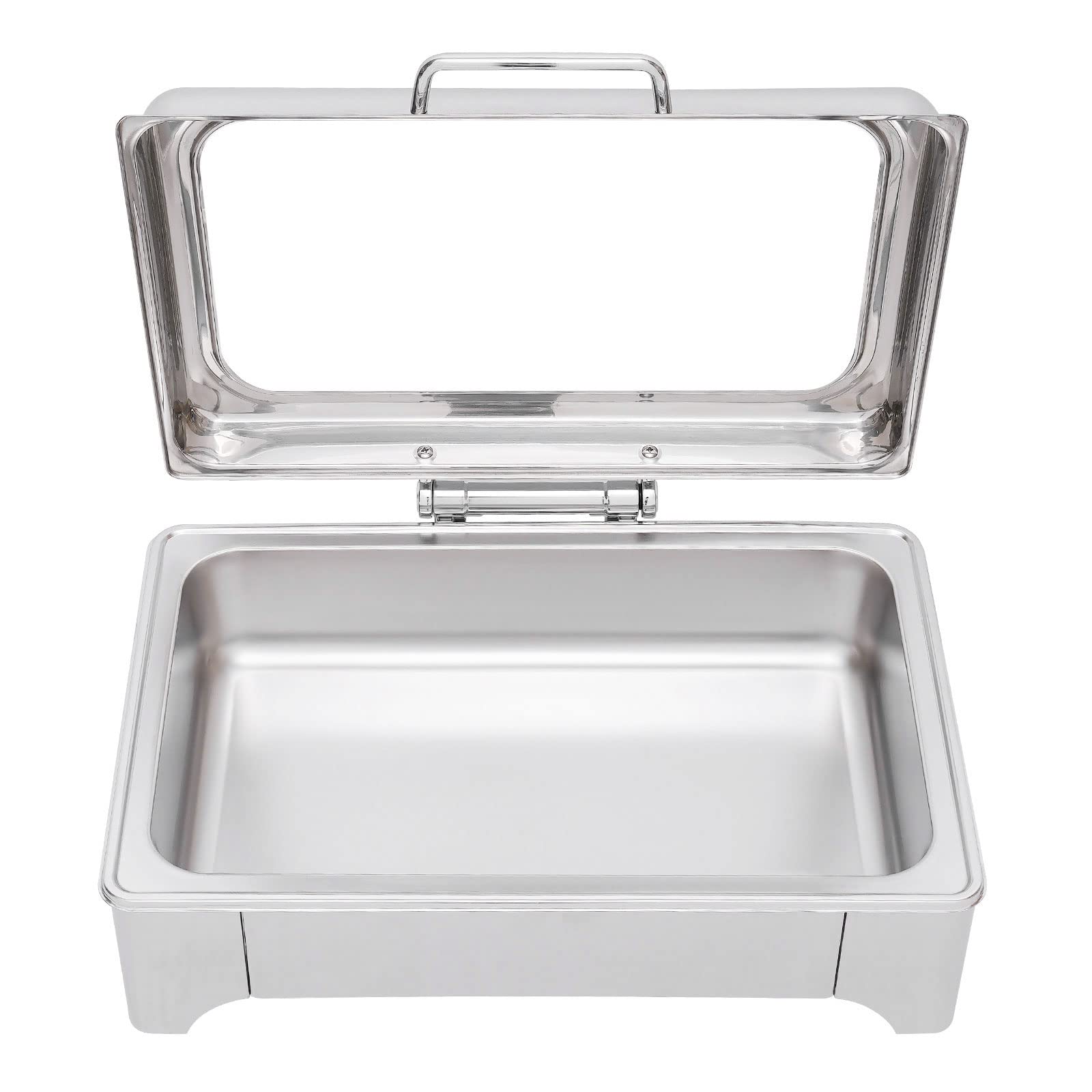 Stainless Steel 9L Rectangular Food Warmer Chafer Chafing Dish Buffet Set - Commercial & Home Use for Catering, Parties, Buffets, and Restaurants