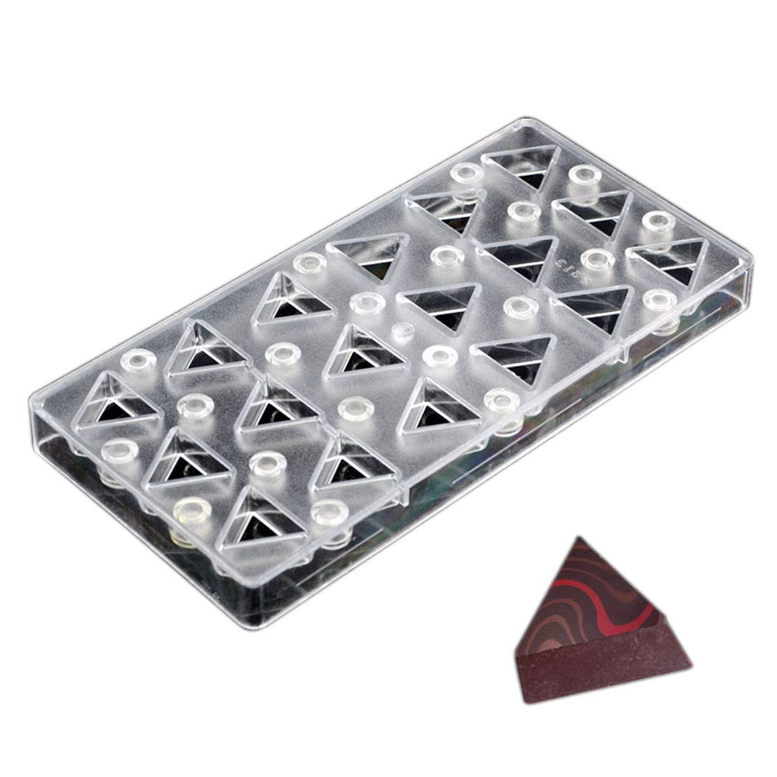 Premium Polycarbonate Chocolate Transfer Sheet Mold - DIY Triangle Shaped Magnetic Chocolate Candy Mold for Baking & Dessert Decor (19347) | Perfect for Valentine's Day Gifts, Wedding Favors & Party Treats