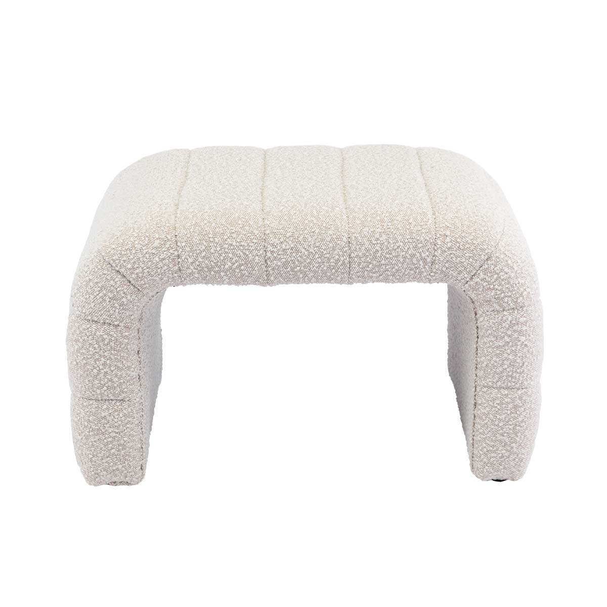 Blake Fabric Low Bench - Modern Upholstered Storage Ottoman for Living Room, Bedroom & Entryway - Soft Velvet Seat with Sturdy Wooden Legs - Perfect for Extra Seating & Stylish Home Decor