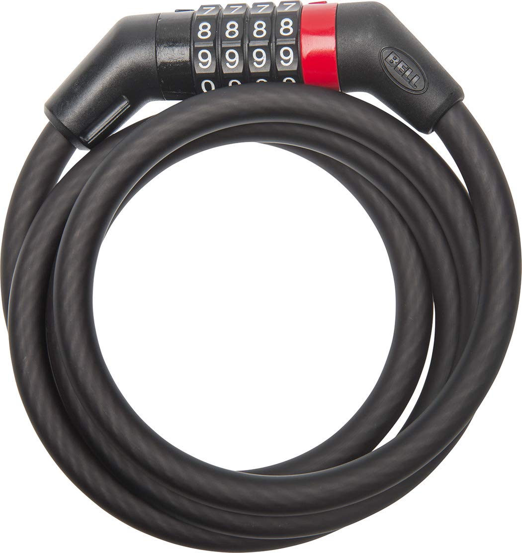 Bell Watchdog Cable Combo Locks for Bikes - Secure Anti-Theft Bicycle Lock with Adjustable Steel Cable - Perfect for Outdoor Cycling, Commuting & Bike Storage