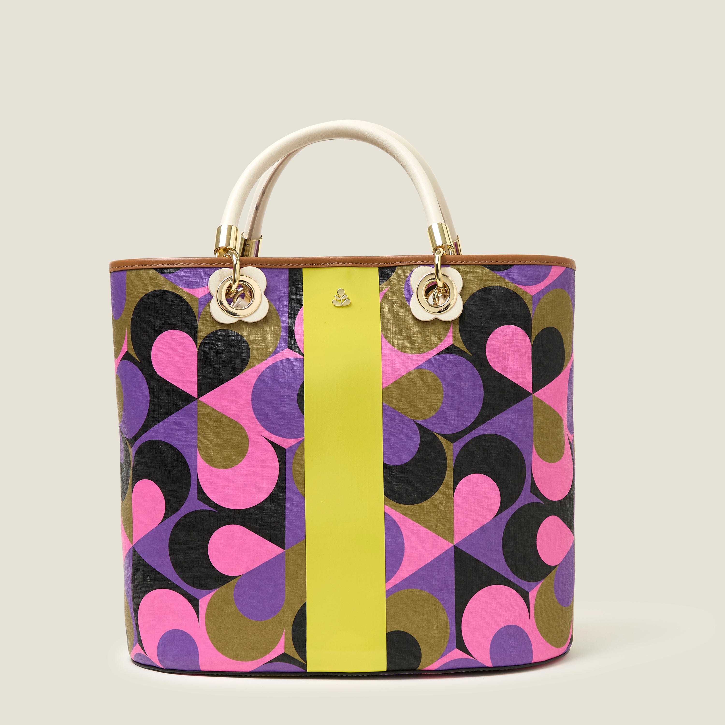 Smile Tote Bag - Kaleidoscope Violet Pattern Fashionable Shoulder Bag for Women | Perfect for Work, Shopping & Travel Accessories