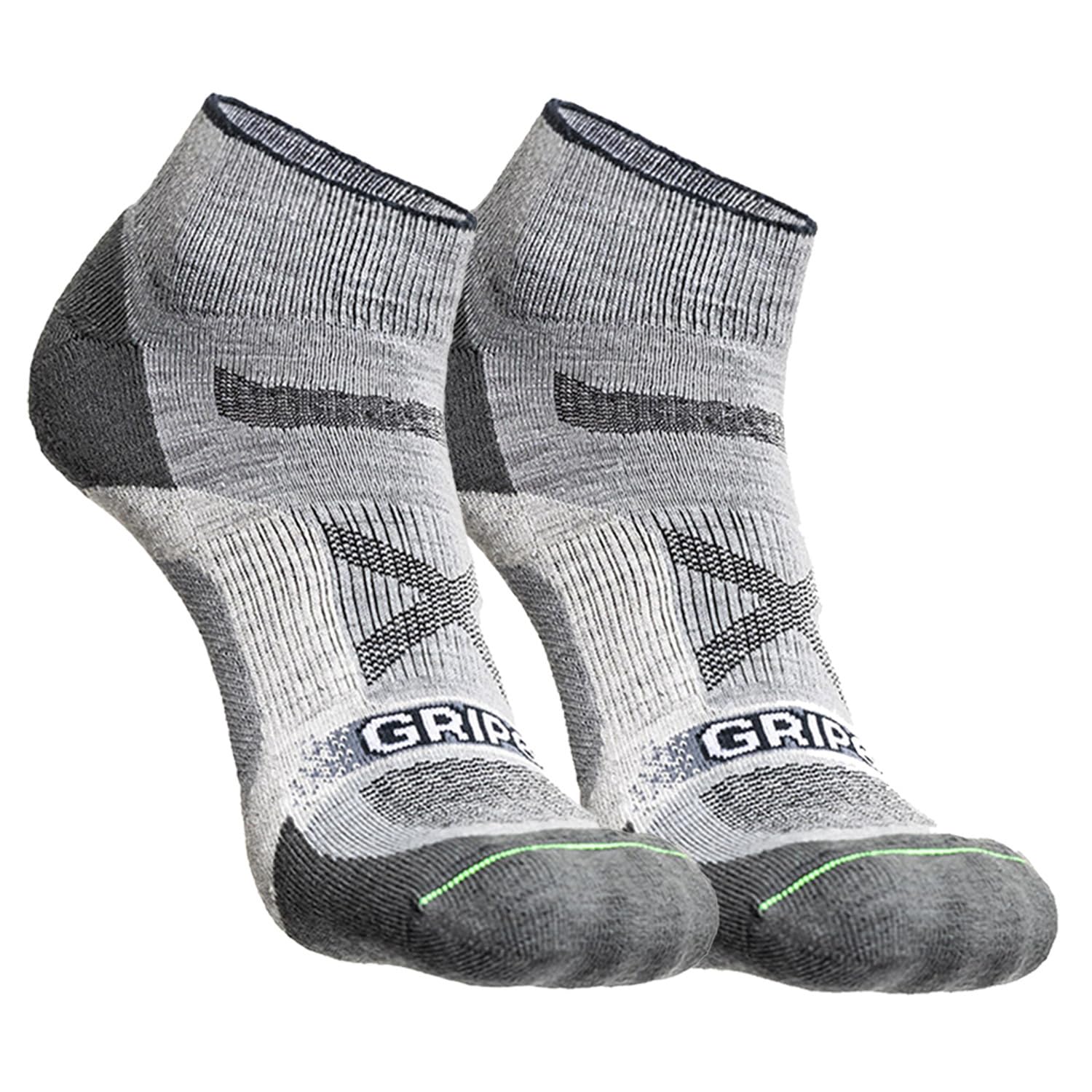 GRIP6 Merino Wool Hiking Socks - Lightweight Warm Ankle Socks for Men & Women - Outdoor & Travel