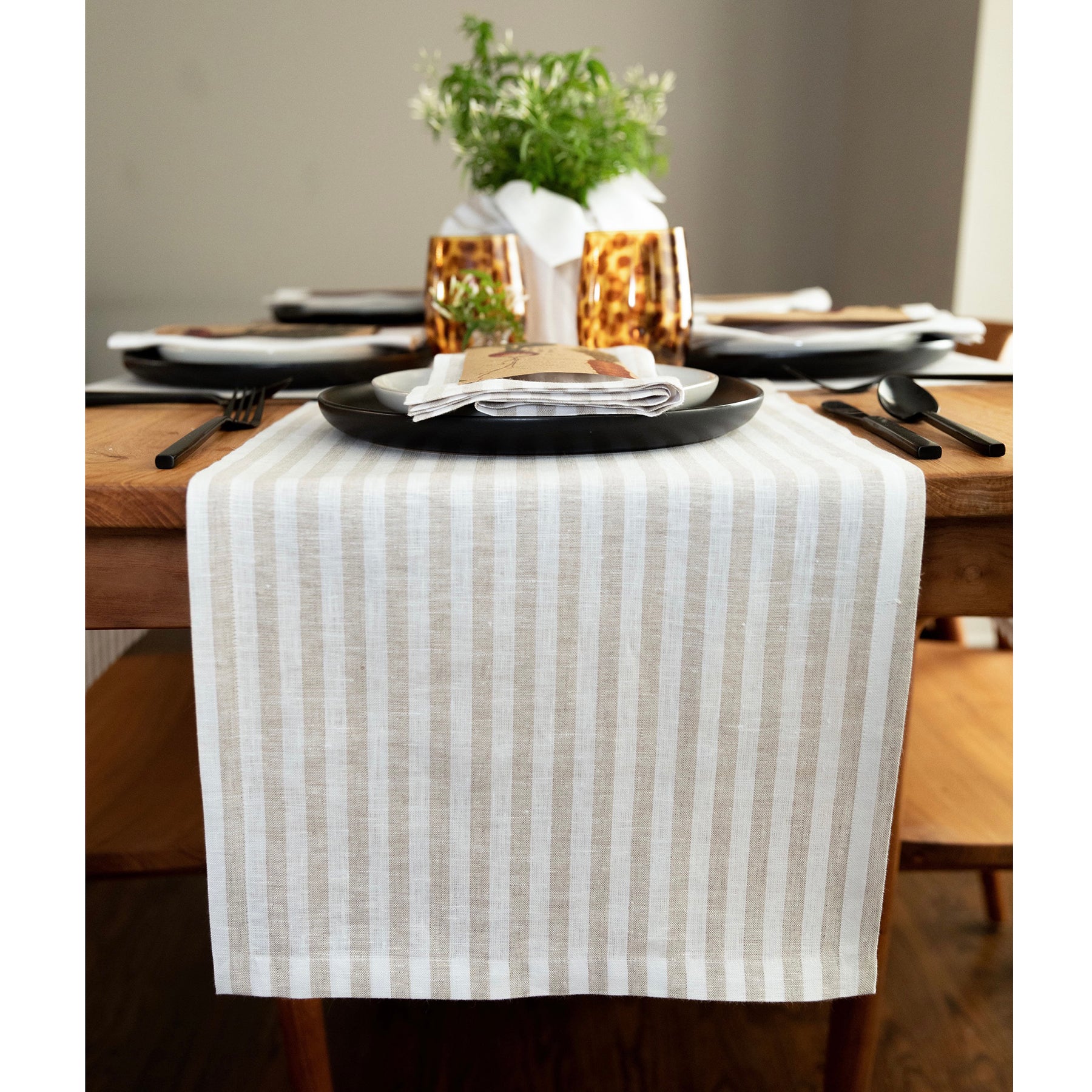 Sage and White Amalfi Stripe