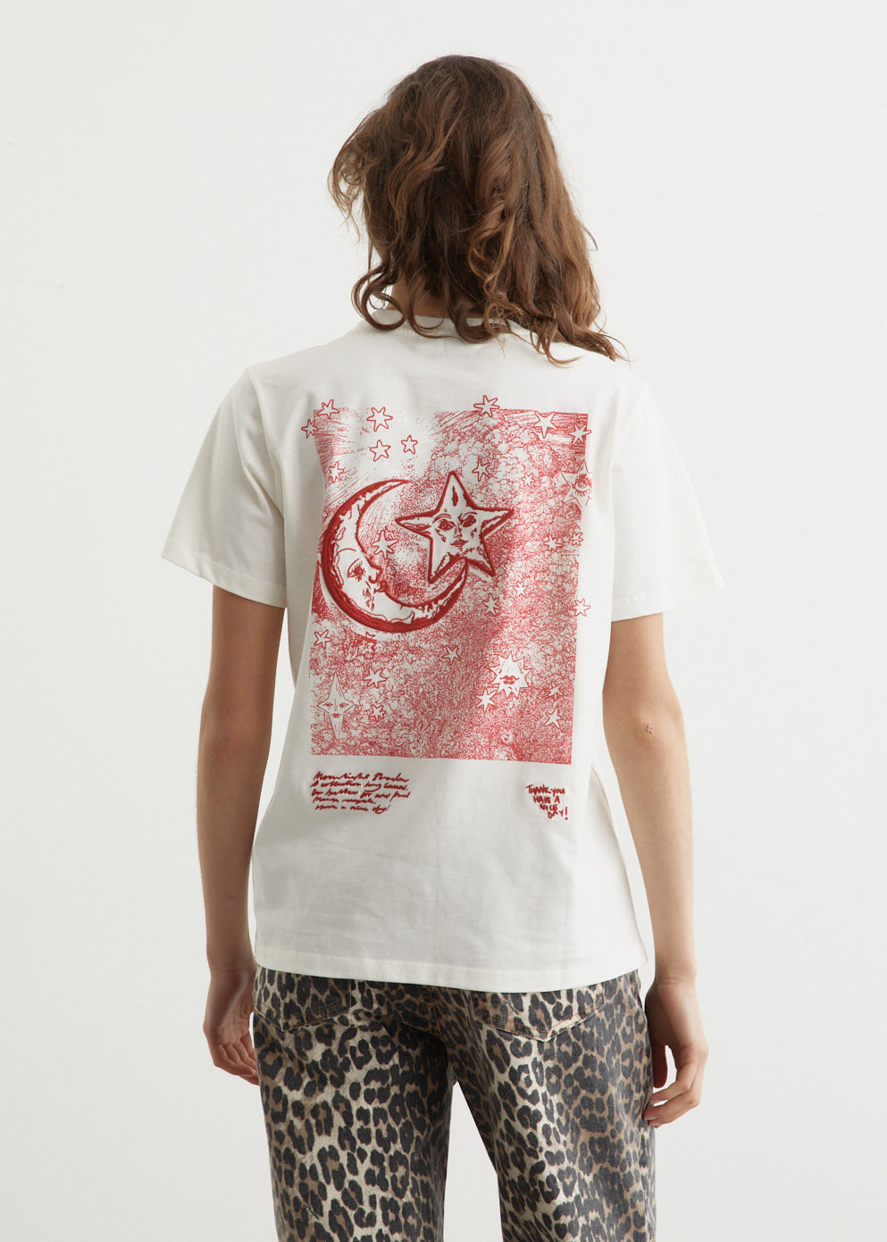 Comfortable Basic Jersey Celestial Print Relaxed T-Shirt for Men & Women | Casual Everyday Wear, Lounge & Sleep