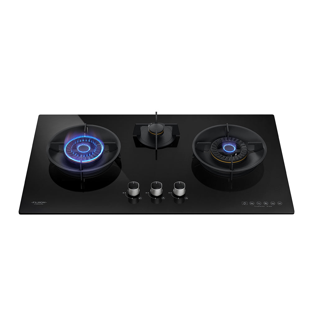 FH GS6520 SVGL TG 2-Burner Gas Stove Top - Compact & Efficient for Small Kitchens, RVs, Camping & Outdoor Cooking