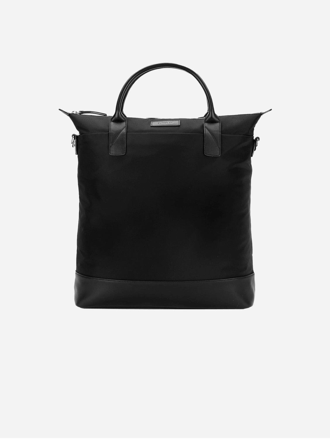 Eco-Friendly Vegan Recycled Leather & Nylon Tote Bag for Women - Stylish Black Work Bag | Perfect for Office, Travel & Shopping