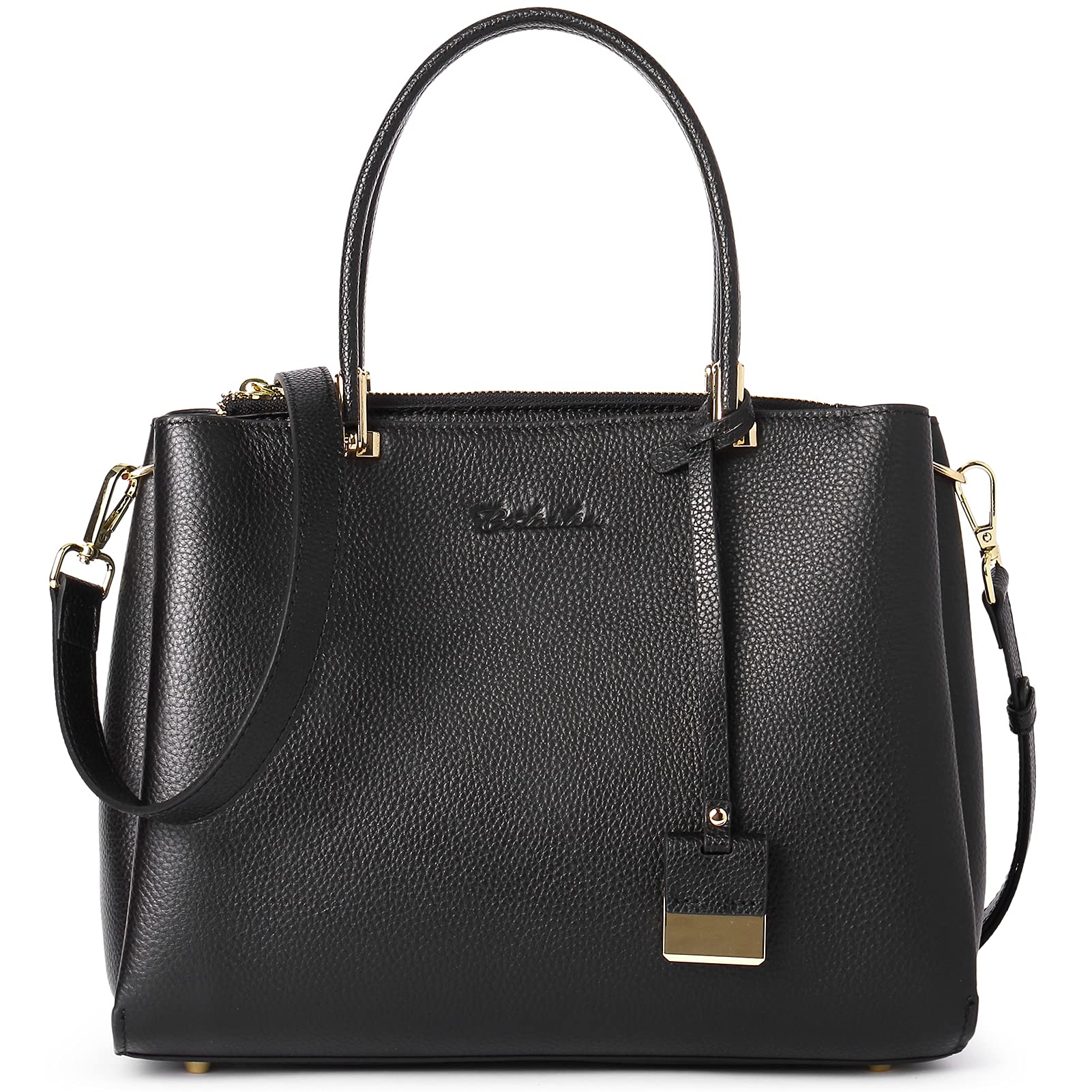 BOSTANTEN Women's Leather Handbag - Designer Satchel for Work & Travel