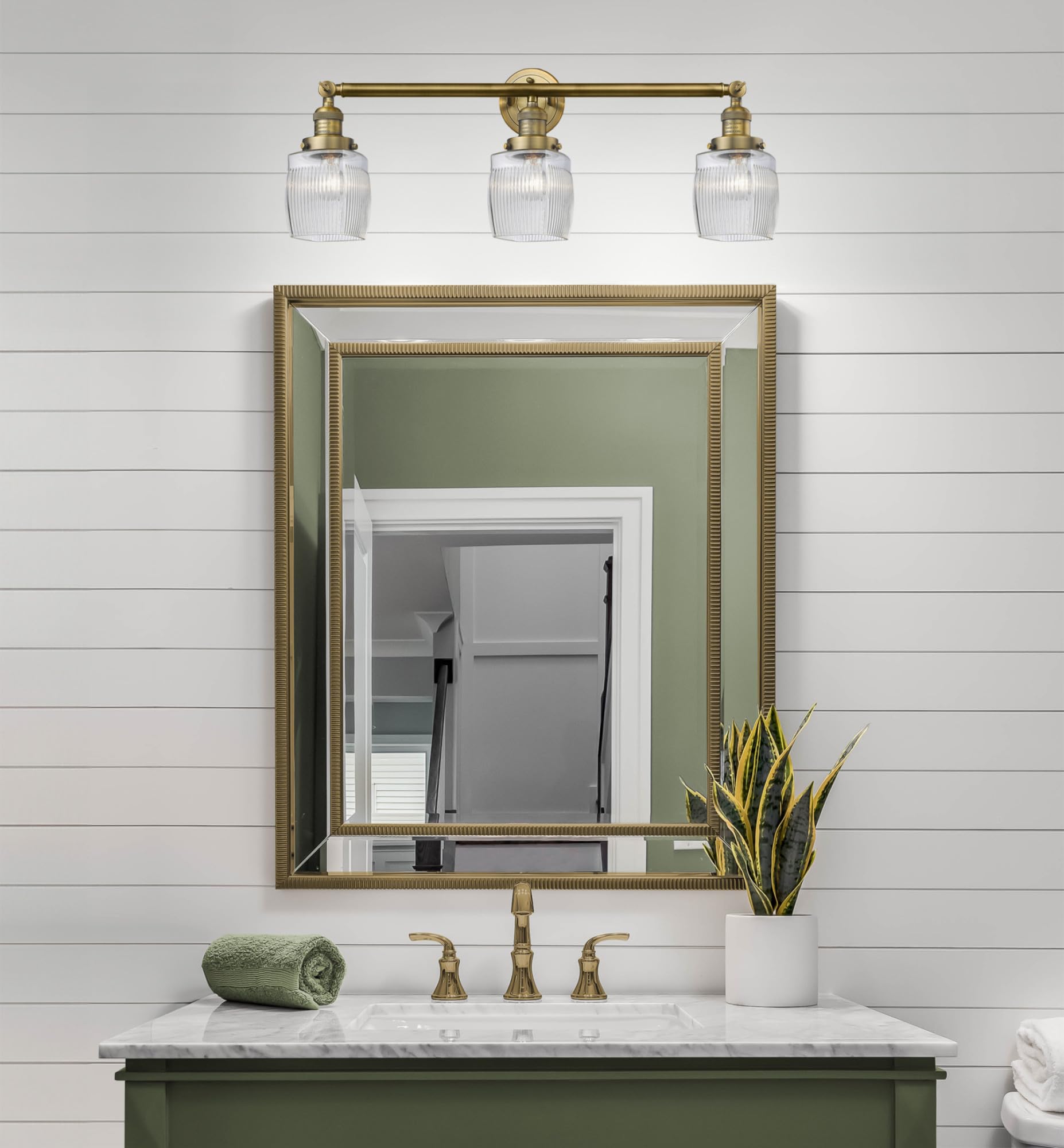 Innovations Lighting Colton 3-Light Bathroom Vanity Light Fixture in Polished Nickel - Perfect for Modern Bathroom Makeovers and Spa-Like Ambiance