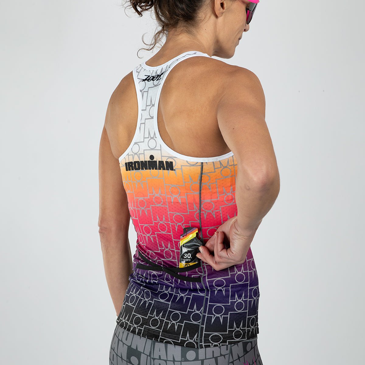 Women's Limited Edition Tri Racerback Sports Bra - IM Endurance High Performance Workout Top for Running, Yoga & Gym