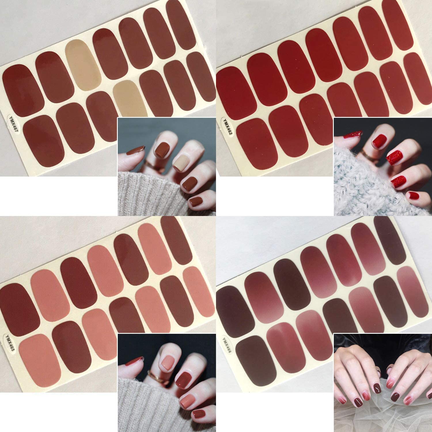 JERCLITY 24 Sheets Self-Adhesive Nail Polish Strips - Waterproof Press On Nail Wraps for Women, DIY Nail Art Stickers with Nail File | Salon-Quality Manicure Kit for Home, Travel & Special Occasions | Perfect for Weddings, Parties, Date Nights, Bridal Showers & Everyday Wear | Great Gift for Beauty Lovers | Use for DIY Nail Art, Home Spa Days, Girls' Night Out, Vacation Manicures & Quick Touch-Ups