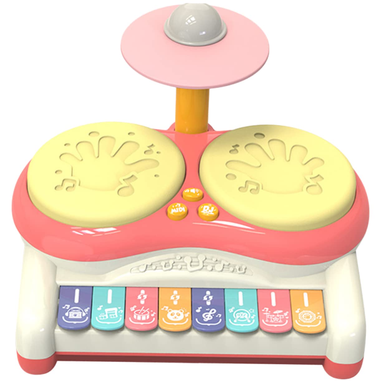 TOYANDONA Kids Drum Toy - Pink Plastic Musical Instrument for Toddlers & Children - Fun Educational Toy for Early Learning & Playtime - Perfect for Birthday Gifts, Classroom Activities & Pretend Play