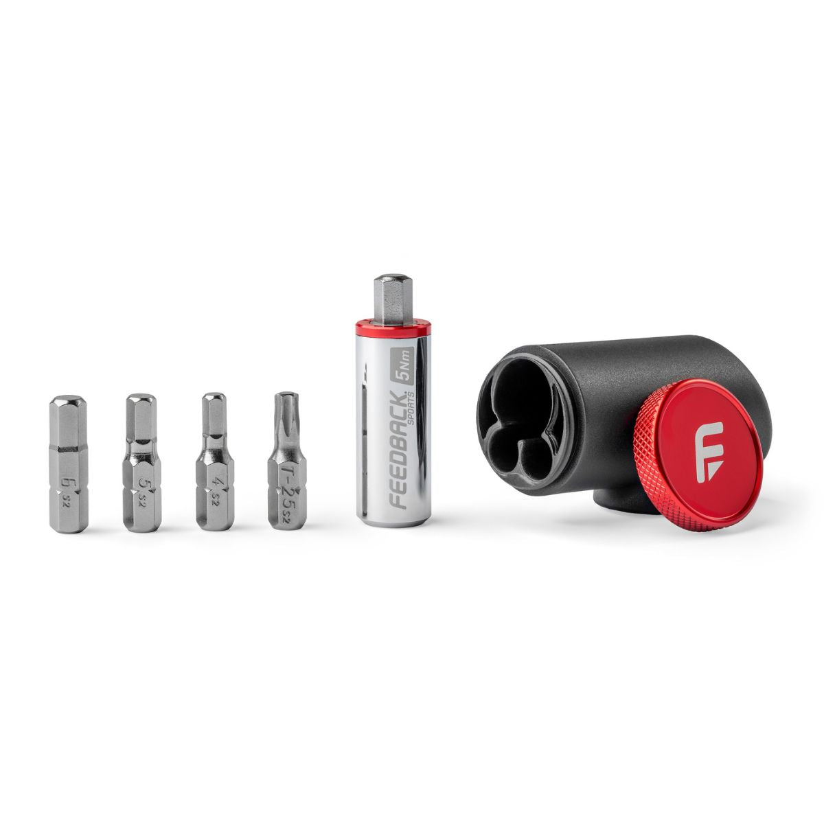 Feedback Sports Reflex Fixed Torque Bit Driver with Bit Storage - 5 Nm Torque Setting for Bike Maintenance & Repair | Perfect for Professional Mechanics & Home Use