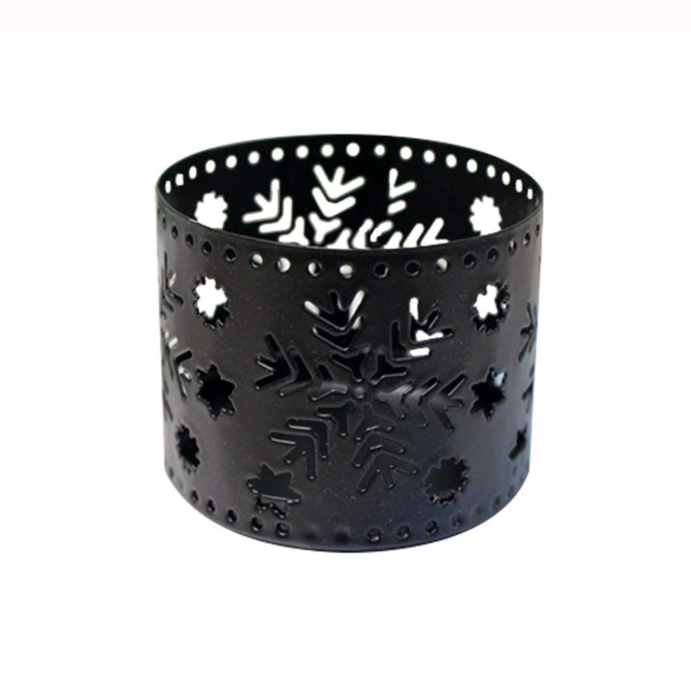 Xms Decorative Glass Candle Holder for Tealights - Elegant Christmas & Party Home Decor, Hollow Design for Creative Candle Displays | Perfect for Holiday Centerpieces, Wedding Decorations & Cozy Ambiance