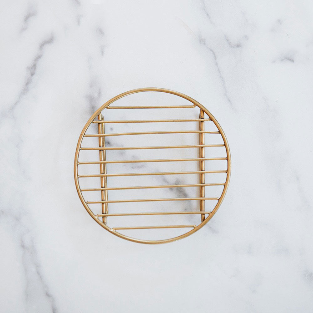 Premium Brass Wire Round Shelf - Elegant & Durable Storage Solution for Kitchen, Bathroom, or Office Organization