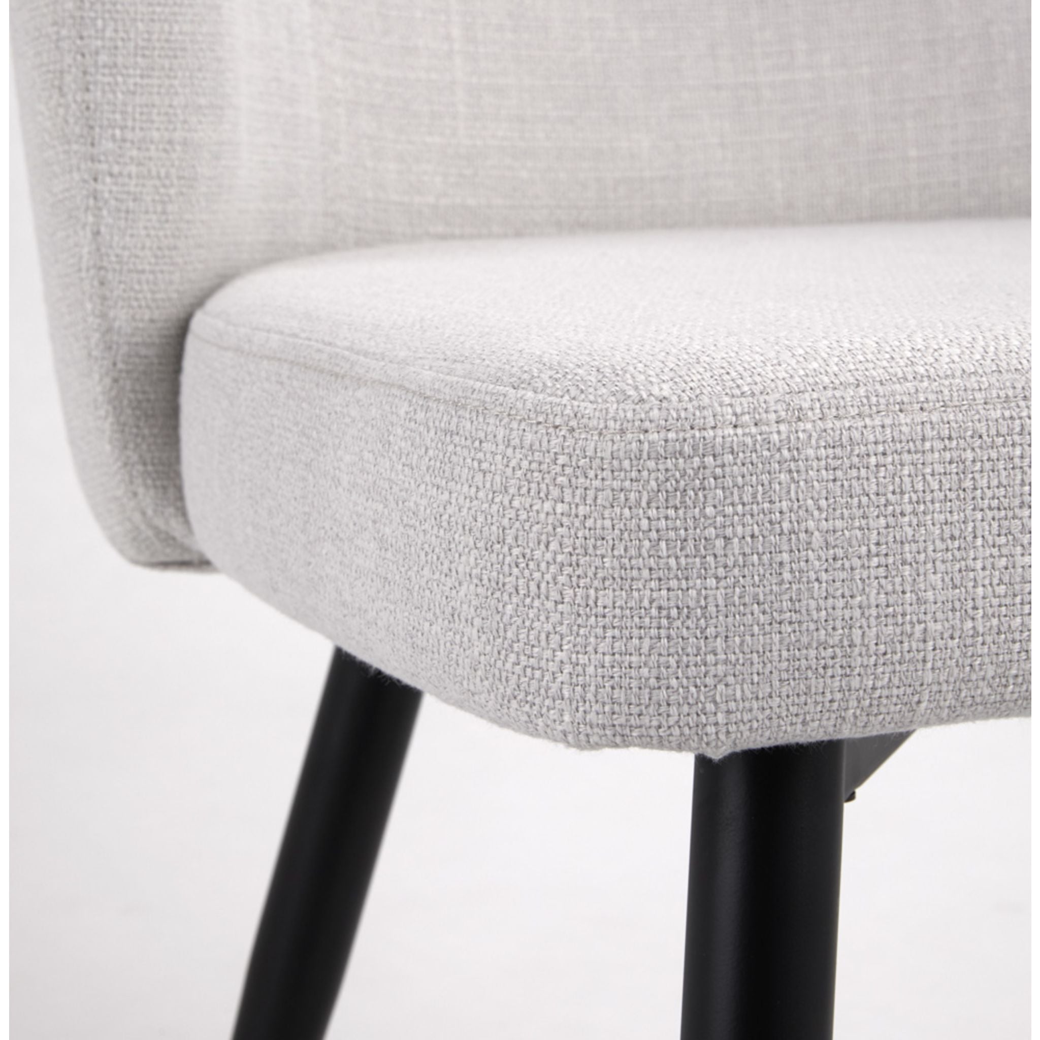 Barclay Side Chair - Light Grey Upholstered Dining Chair with Wooden Legs (102810) - Perfect for Kitchen, Dining Room, and Office Spaces