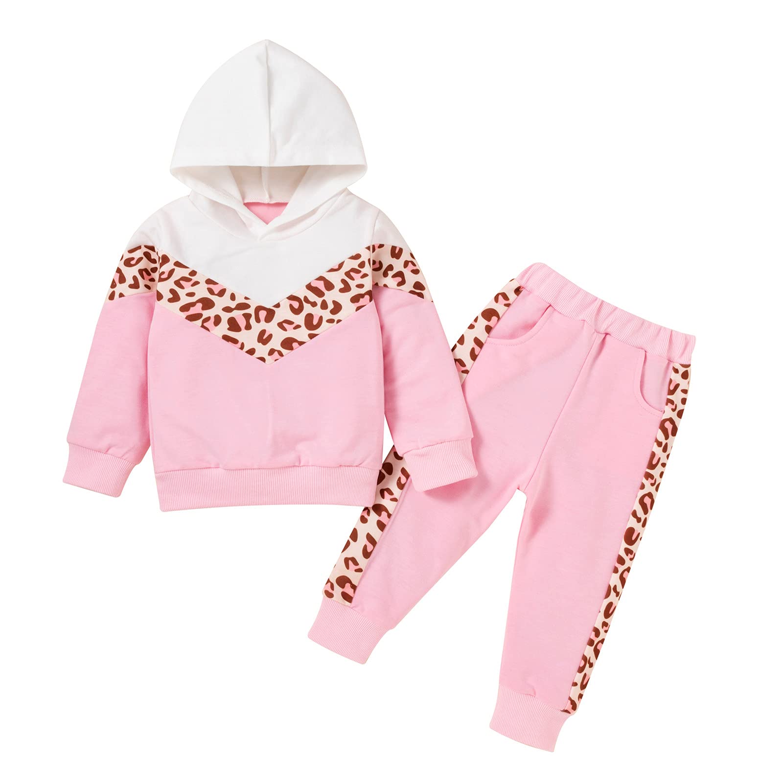 Baby Girls' Leopard Print & Black Checkered Pants - Soft Cotton Toddler Outfits for 0-24 Months | Perfect for Playdates, Daycare & Family Photos