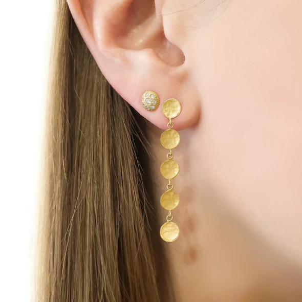 Sparkling Diamond Stardust Button Stud Earrings for Women - Elegant & Hypoallergenic Jewelry for Parties, Weddings & Everyday Wear