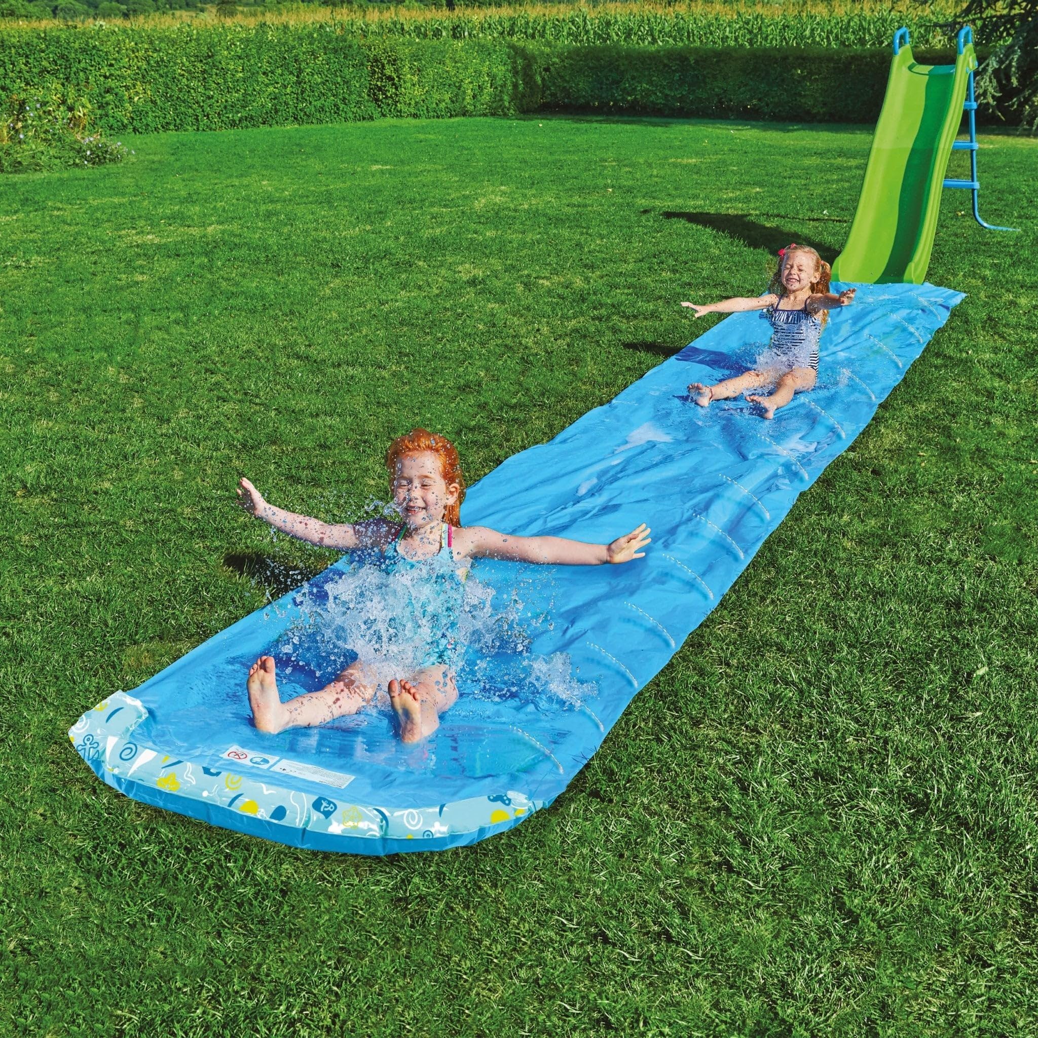 TP Toys 77 Aqua Slide - Blue Water Slide for Kids | Outdoor Garden Fun for Ages 3+ | 6x1 Meter