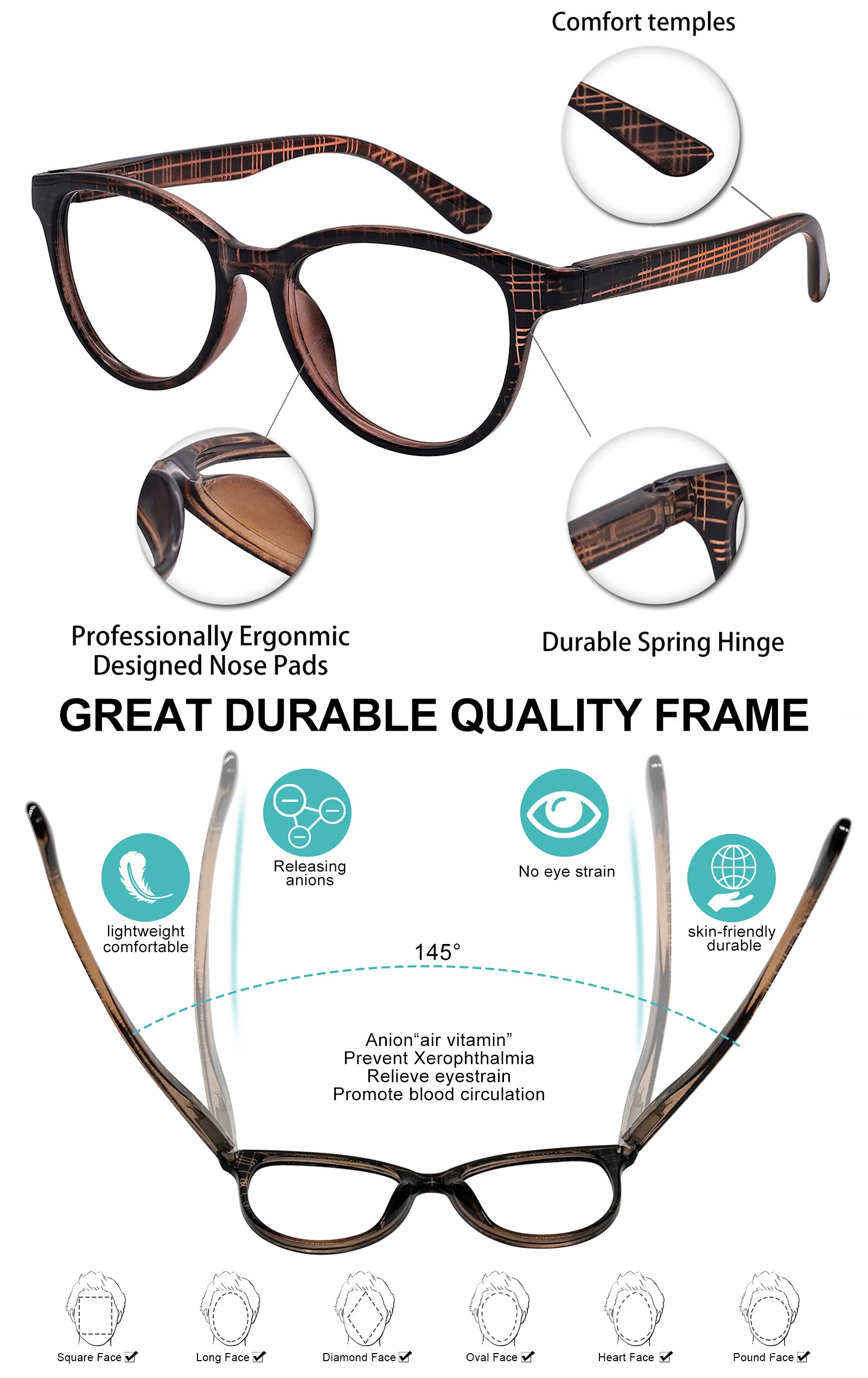 Stylish OCCI CHIARI Reading Glasses for Women & Men - Trendy Eyewear Frames for Fashion & Comfort | Perfect for Reading, Office Work, and Daily Use