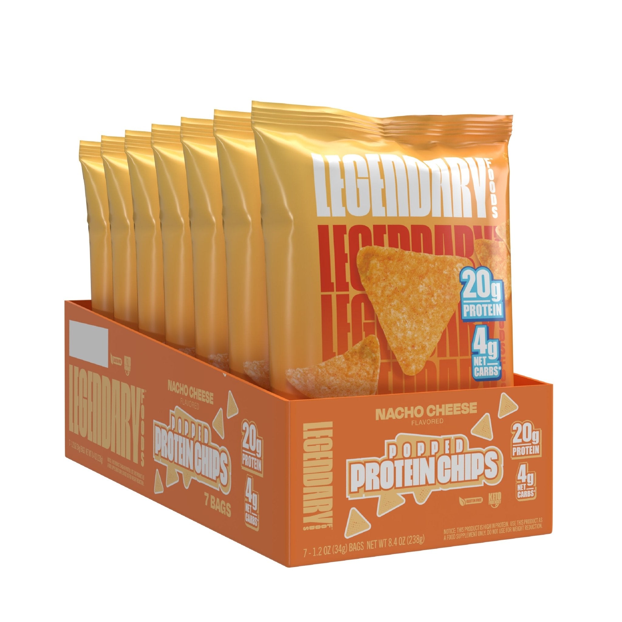 Legendary Foods Popped Protein Chips - 7 Pack Variety | High Protein Low Carb Snacks for Keto Diet & Weight Loss | Perfect for Office, Gym & On-the-Go Healthy Snacking