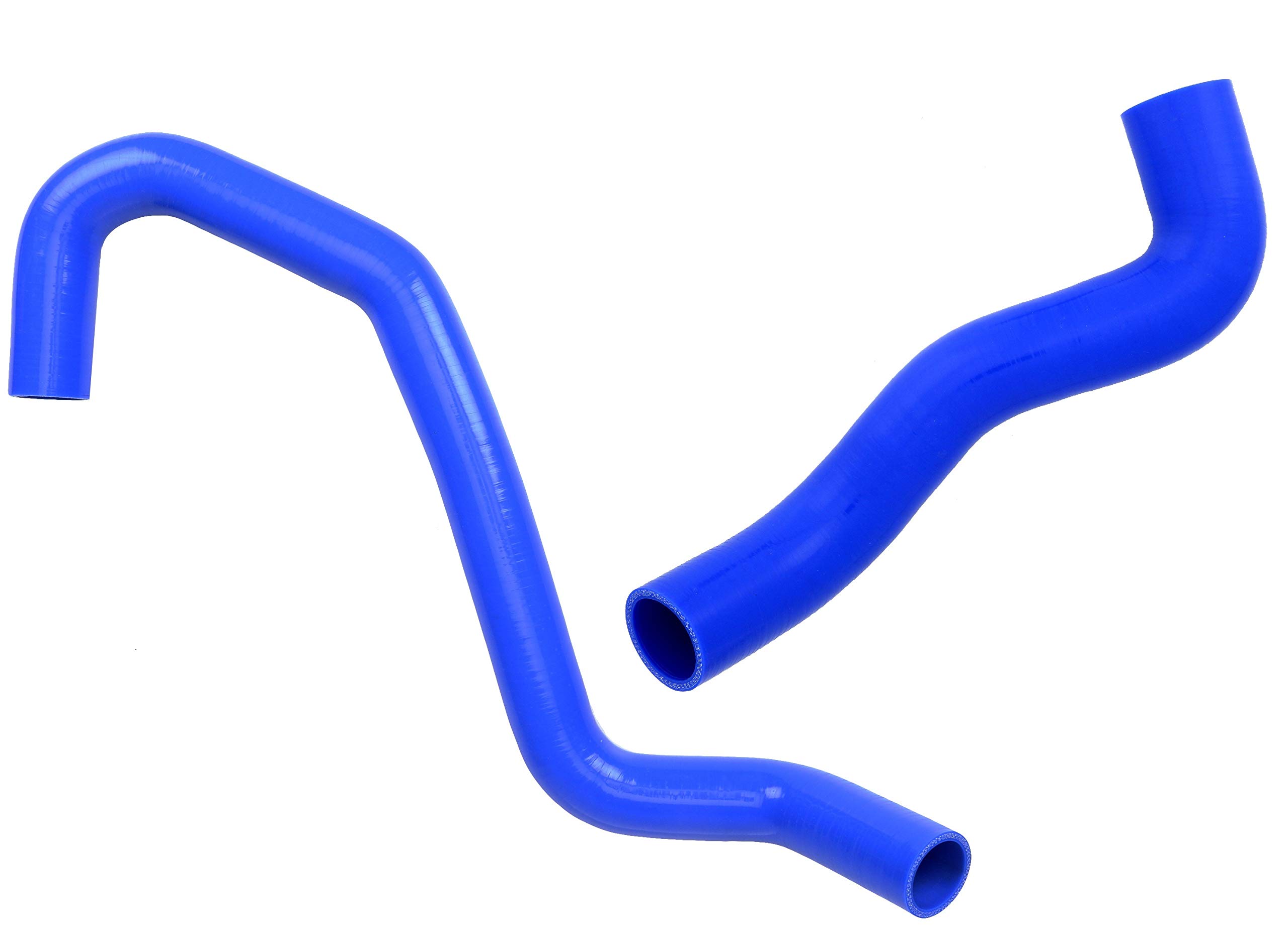 Heavy Duty Silicone Coolant Hose Upper and Lower Radiator Kit for 2001-2003 Ford 7.3 Powerstroke F-250 F-350 Excursion - High Pressure & Heat Resistant with Embedded Fibers (Blue) - Perfect for Engine Cooling System Upgrades & Off-Road Performance