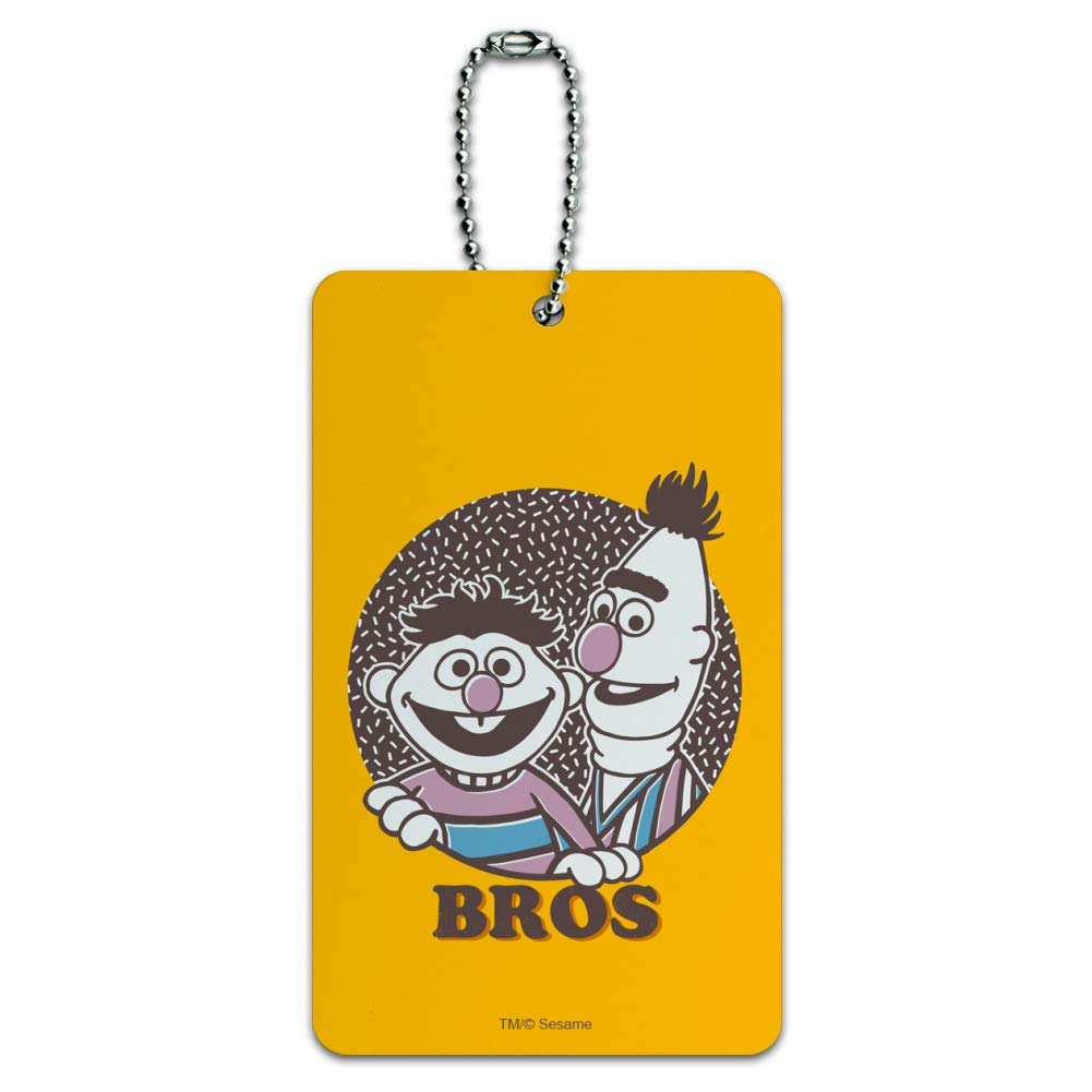 Official Sesame Street Bert & Ernie Luggage Tag - Durable Carry-On ID Tag for Kids Suitcases, Backpacks & Travel Bags - Perfect for Airports, School Trips & Family Vacations