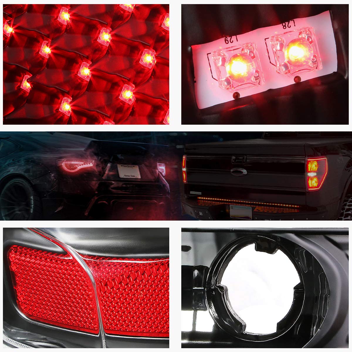 PM PERFORMOTOR Full LED Tail Lights Brake Lamps Assembly - Compatible with 00-06 Chevy Tahoe & GMC Yukon (Black Housing/Clear Lens) - Upgrade Your Truck's Style & Visibility for Night Driving & Off-Road Adventures