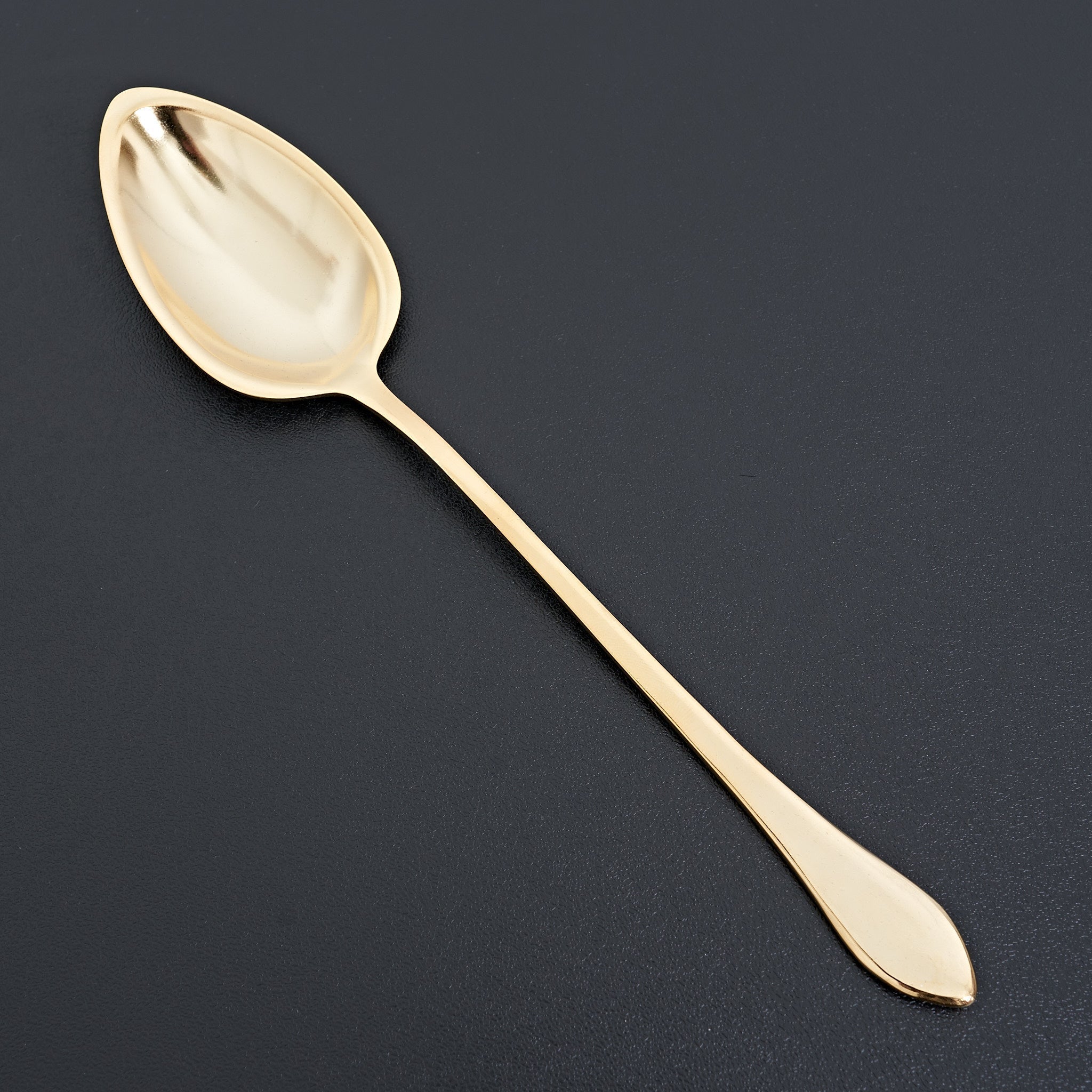 Gestura 01 Gold Spoon - Premium 18K Gold Plated Tea Spoon, Elegant Dessert Spoon for Afternoon Tea, Coffee & Fine Dining (Set of 1) - Perfect for Gifting, Wedding Favors & Luxury Tableware Collections